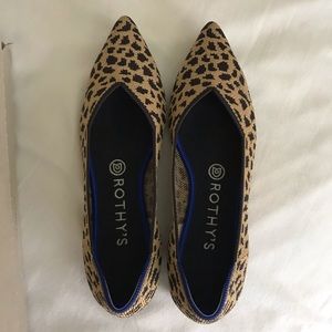 Rothy’s The Point, Leopard color, size 8.5